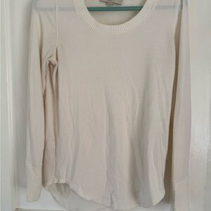Women's Cream Long Sleeve Top
